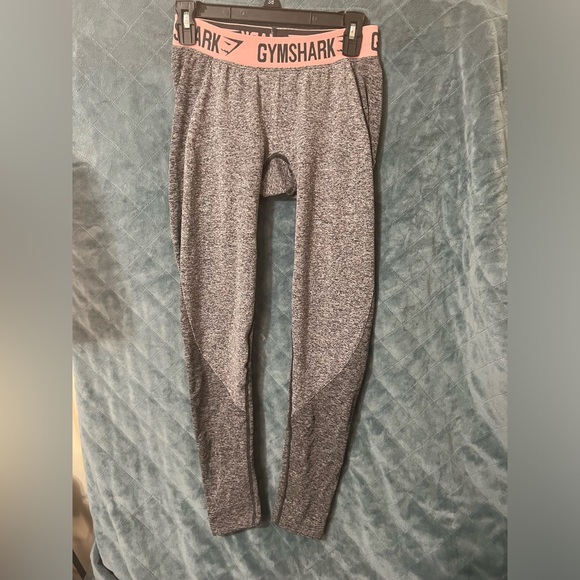 Gymshark Pants - Women's Gymshark Grey with Pink Waist Band Athletic Pants/Leggings